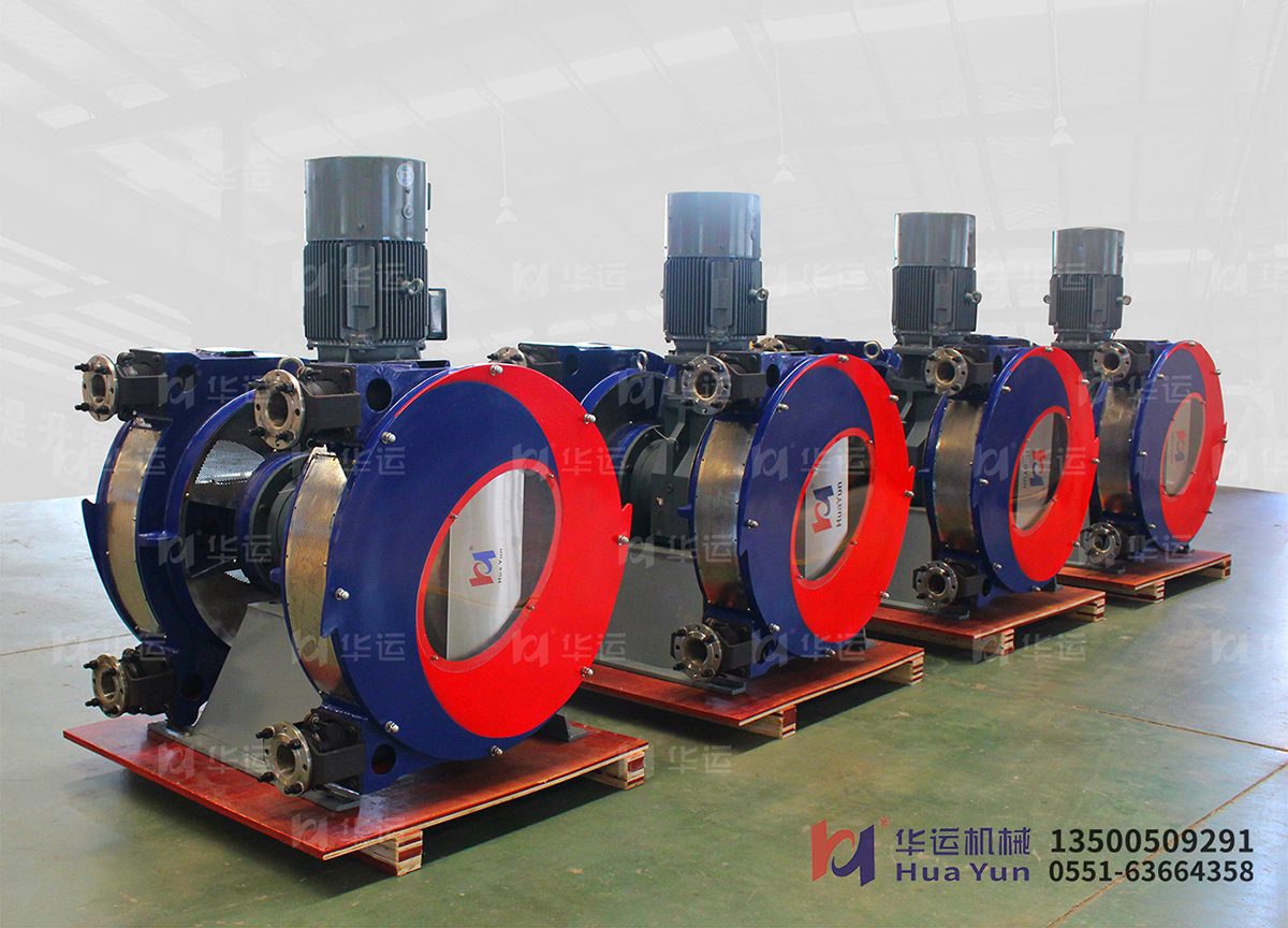 華運軟管泵輸送石灰石、消石灰、氯化鈣等藥劑